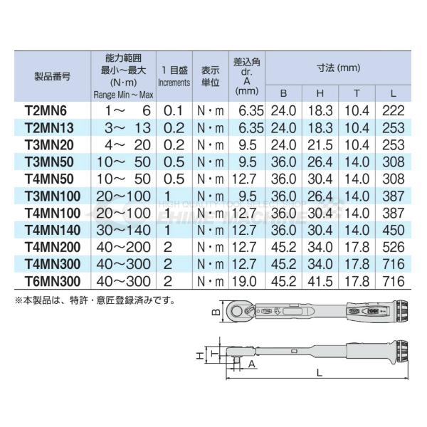 TONE（トネ） プレセット形トルクレンチ(ダイレクトセットタイプ