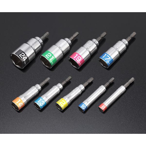 TOP（トップ） コンパクトソケット 9本組 EDS-824CS トップ工業 工具