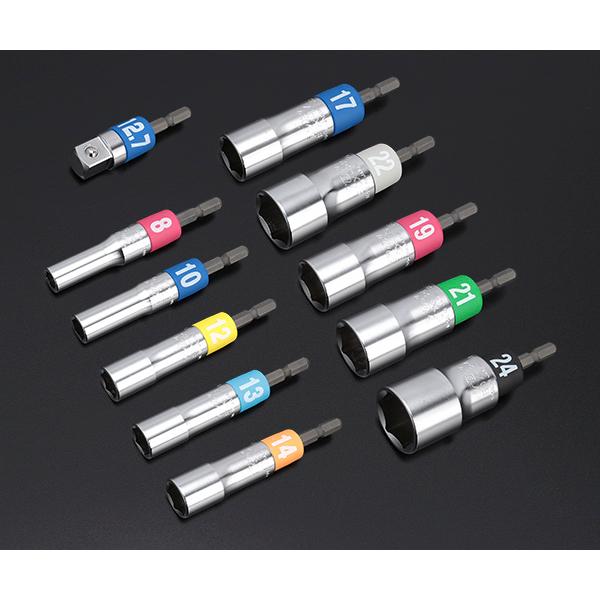 TOP 電動ドリル用アルファソケットセット EDX-824AS トップ工業 工具 