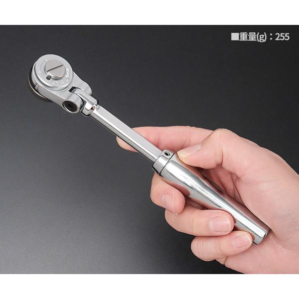 TOP 首振り伸縮ラチェットハンドル 差込角9.5mm (SR-3)(4975180552808