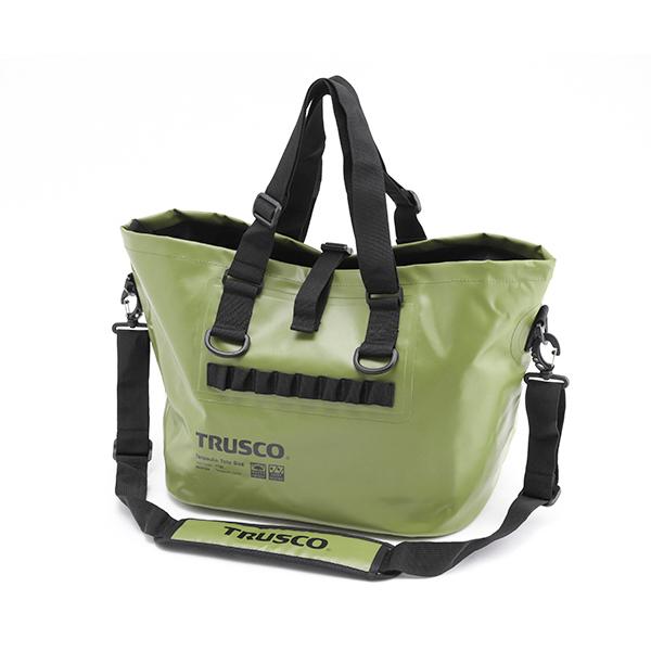 TRUSCO中山 TRUSCO 防水ターポリントートバッグ オリーブドラブ L