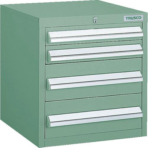 TRUSCO LVR型キャビネット 392X412XH420 引出4段 緑 LVR422 GN トラスコ