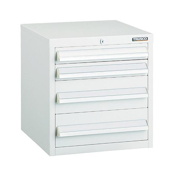 TRUSCO LVR型キャビネット 392X412XH420 引出4段 W LVR422W トラスコ