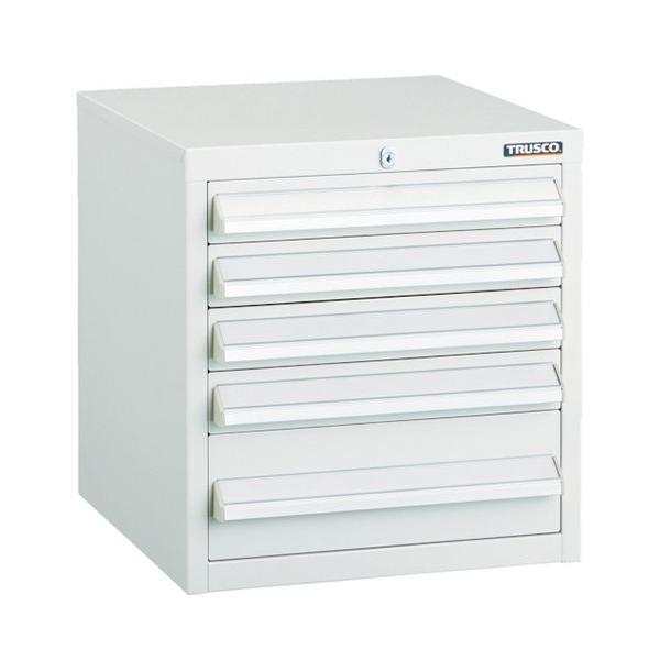 TRUSCO LVR型キャビネット 392X412XH420 引出5段 W LVR423W トラスコ