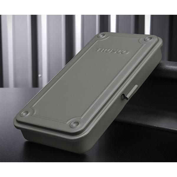 TRUSCO中山 TRUSCO トランク型工具箱 203X109X35 陸上自衛隊OD T19MOD