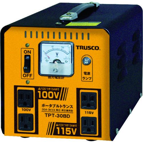 [ポイント5倍]　TRUSCO　ポータブルトランス　降圧・昇圧兼用型　30A　TPT30BD　3kVA　トラスコ