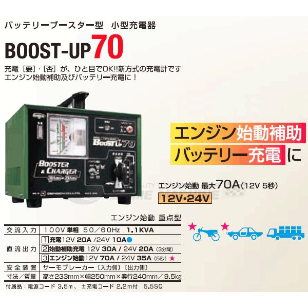 メーカー直送業者便] DENGEN UP-70 ブーストタイプバッテリーチャージ 