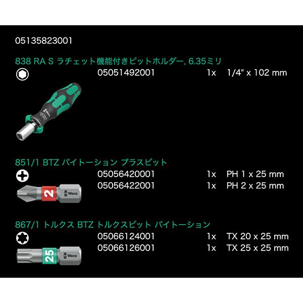 Wera（ヴェラ） 日本正規品 Wera 05135823001 838 RA S/4 2025年
