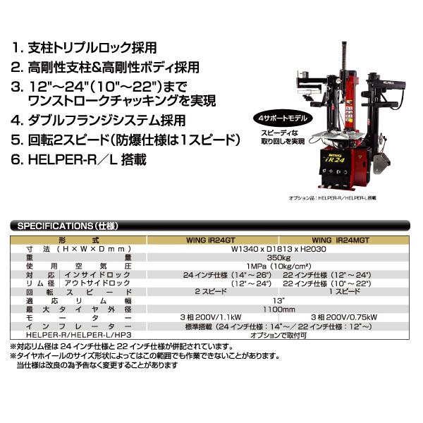 メーカー直送業者便][法人限定] EIWA エイワ WING iR24GT タイヤ