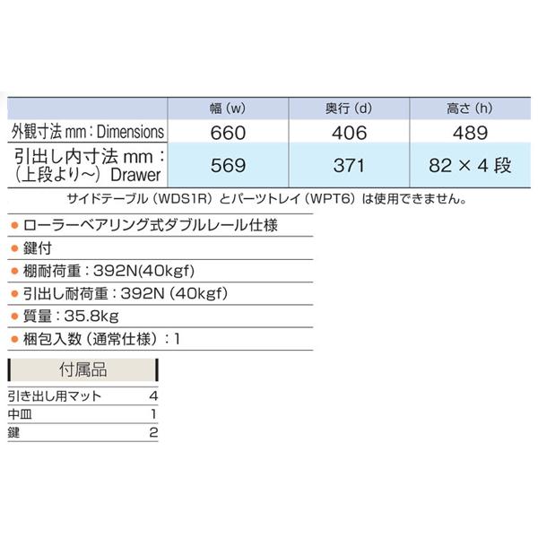 TONE（トネ） [メーカー直送品] トップチェスト レッド (WS114R
