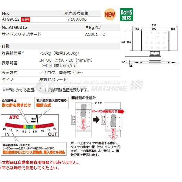 KTC サイドスリップボードセット ATG9012｜ehimemachineyshop｜03