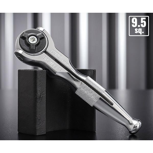 KTC BRSW3S 9.5sq. ショートスイベルラチェットハンドル コンパクトヘッド 送り角5° 3/8 9.5角 首振り の商品画像