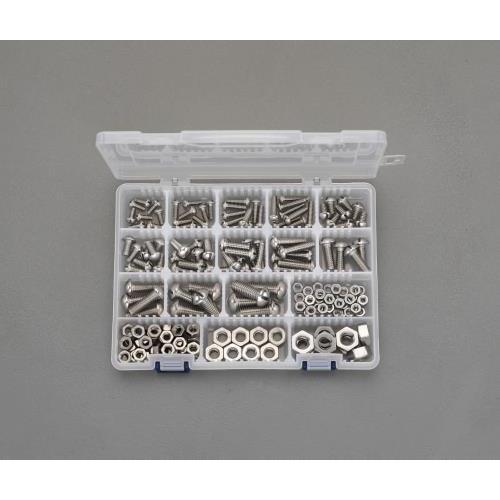 エスコ W3/16-3/8 鍋頭小ネジ・ナットセット(ステンレス製) EA949NF-100 ESCO