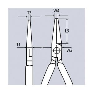 KNIPEX  3011-140 ロングノーズプライヤー (SB) クニペックス 工具 【ネコポス対応】｜ehimemachineyshop｜02