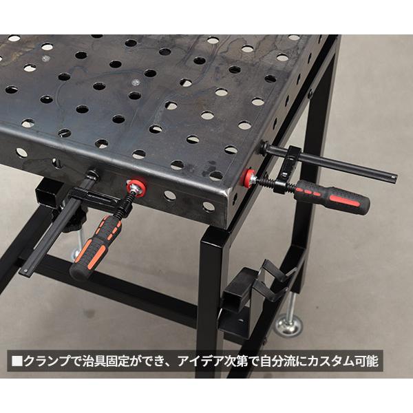 [メーカー直送品] SUZUKID レボ360 回転式溶接作業台 専用クランプ2個付 RV-360 スズキッド 工具 溶接｜ehimemachineyshop｜07