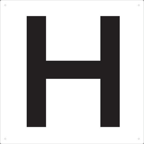 TRUSCO 表示板 アルファベット「H」 420X420 TAEHH トラスコ｜ehimemachineyshop