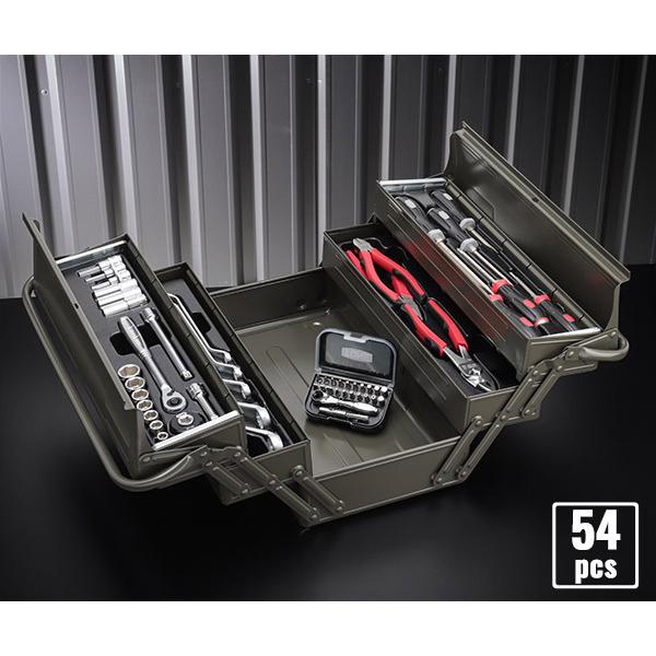 即納 TONE 9.5sq.ツールセット 54点 オリジナル オリーブドラブ
