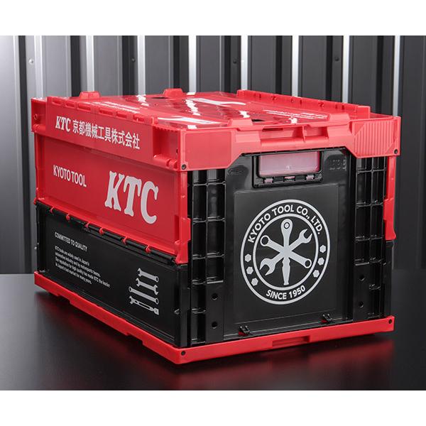 KTC KTCグッズ YG-196 KTC折り畳みコンテナ 50L レッド : エヒメマシン