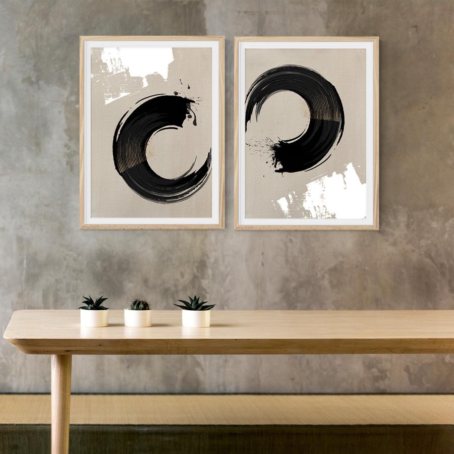 アートポスター 選べるデザイン Japandi En 縁 円 A4 A3 B3 A2 B2 A1