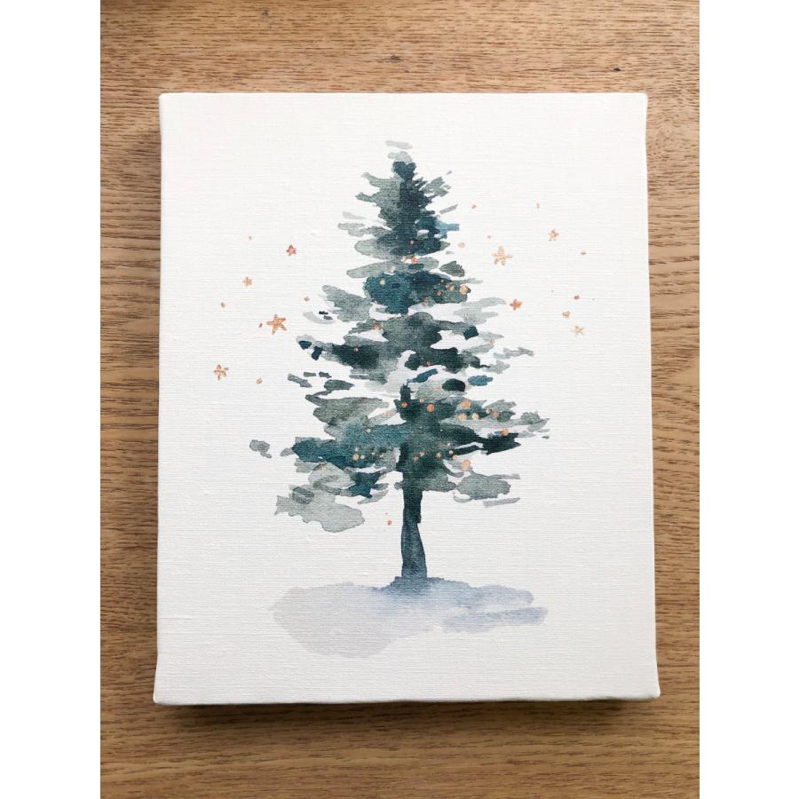 スプレーアート もみの木 未使用 絵画 オシャレ クリスマス スプレー