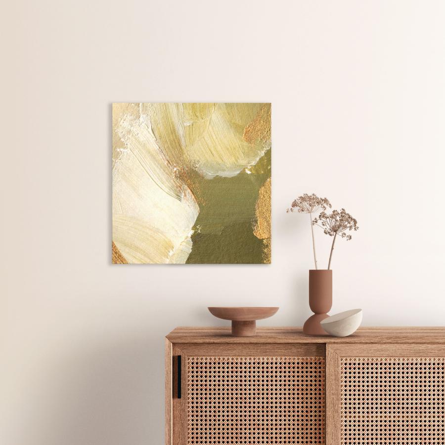 正方形 アートパネル Bush Warbler３枚セット ジャパンディインテリアをおしゃれに 鶯色の画像