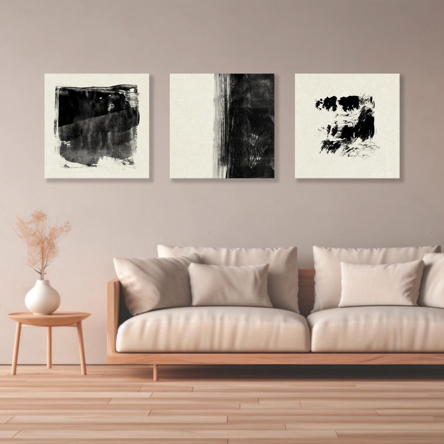 正方形 アートパネル 和モダン SUMI 3枚セット ジャパンディ