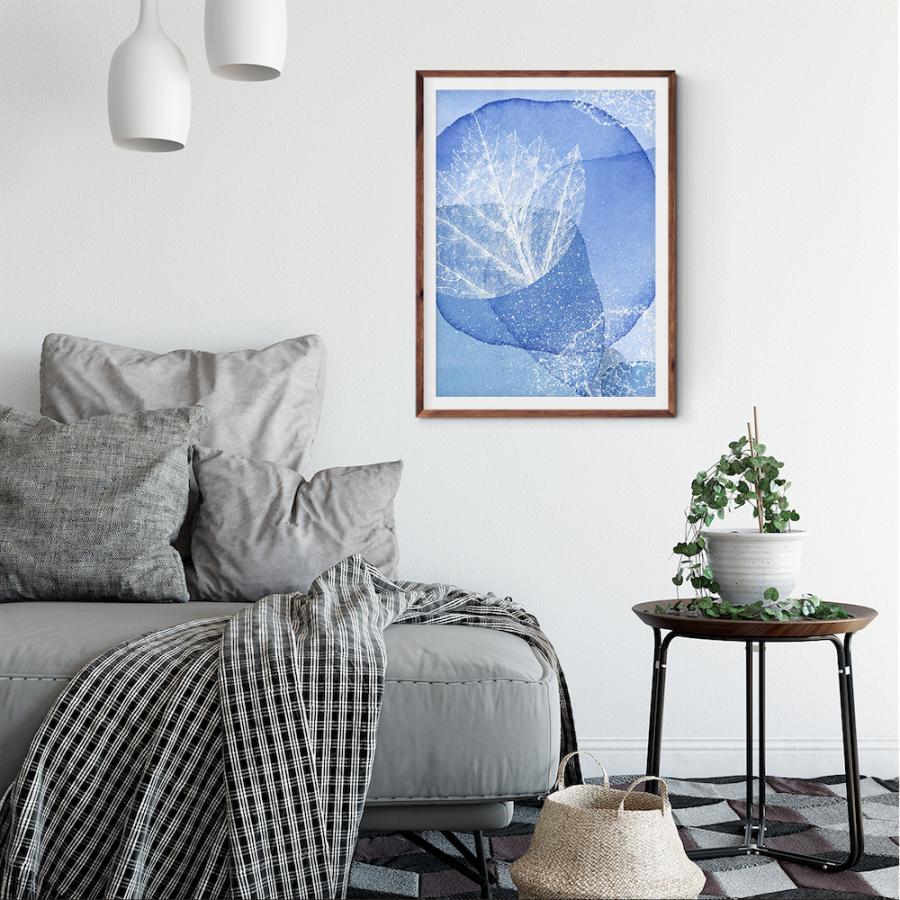 アート 北欧 ポスター おしゃれ A4 A3 B3 A2 B2 A1 B1 青 碧 水彩 抽象