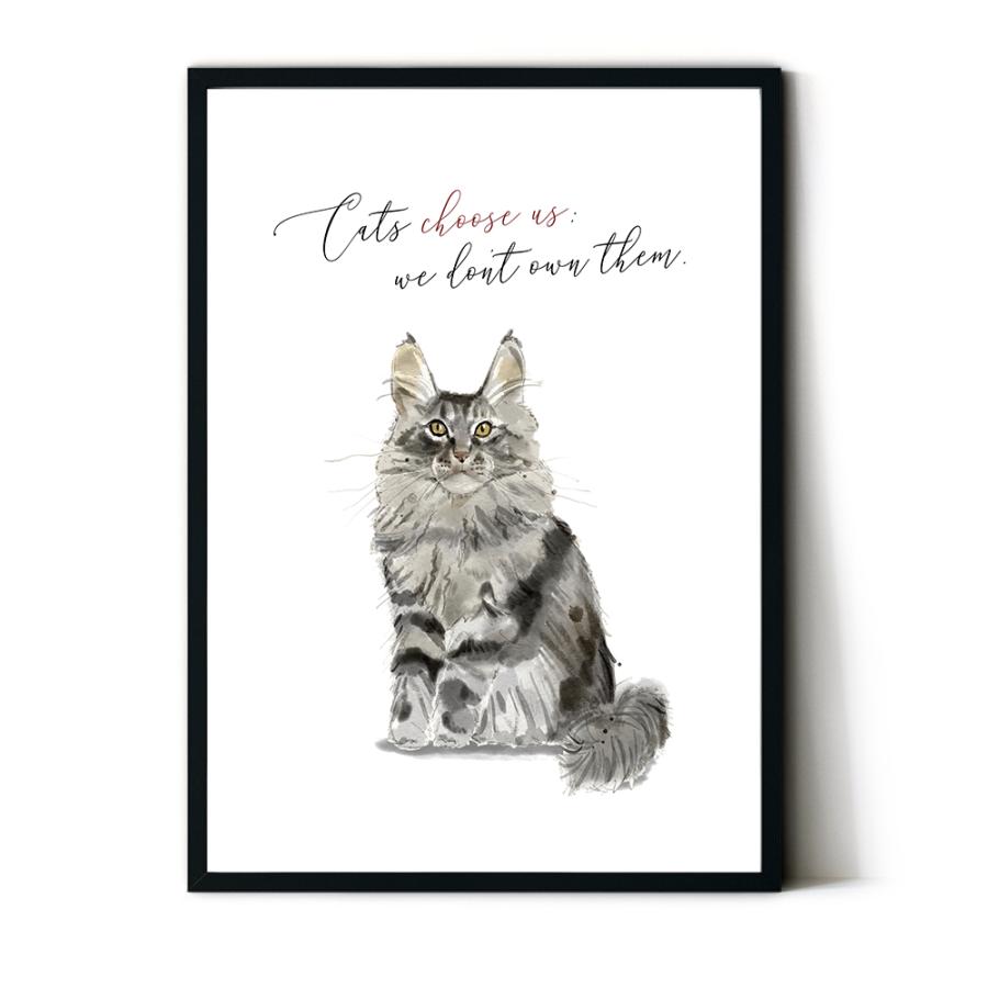 猫ポスター 北欧 ポスター おしゃれ A3 B2 A1 B1 動物 ネコ デザイン メインクーン Dp Maincon Wall Decor E Hina 通販 Yahoo ショッピング