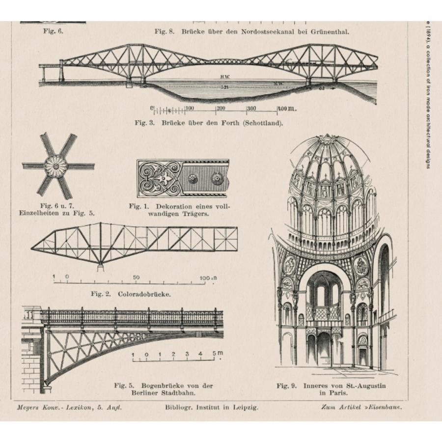 アート ビンテージ 鉄で作られた建築デザイン集 2L A4 A3 B3 A2