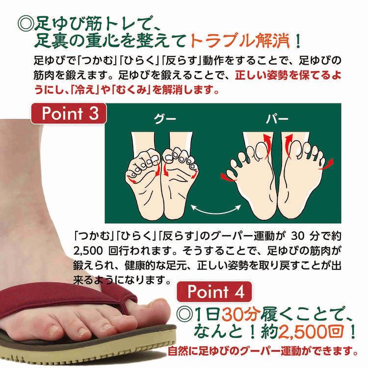NEW足ゆび運動ぞうり 八代産い草モデル +プラス 送料無料 メーカー直販 外反母趾サンダル |  | 20