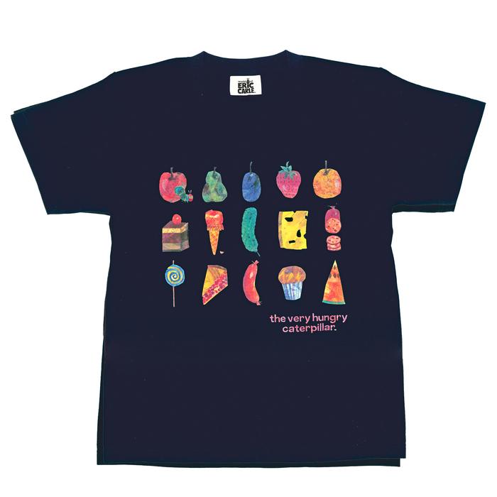 L はらぺこあおむし Tシャツ フルーツ＆ジャンク 紺 エリックカール 