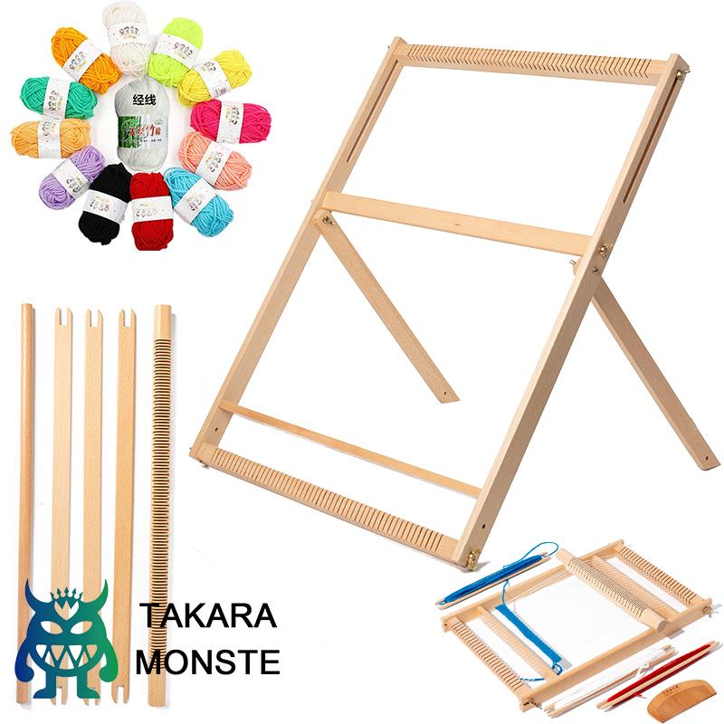 裂き織り機 編み機 機織り機 手織り機 卓上 木製調整可能 簡単 編む
