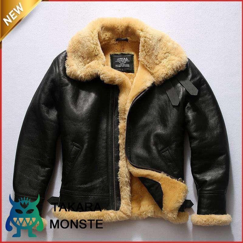 B-3ムートンジャケット ムートコート B3 フライトジャケット 革ジャン