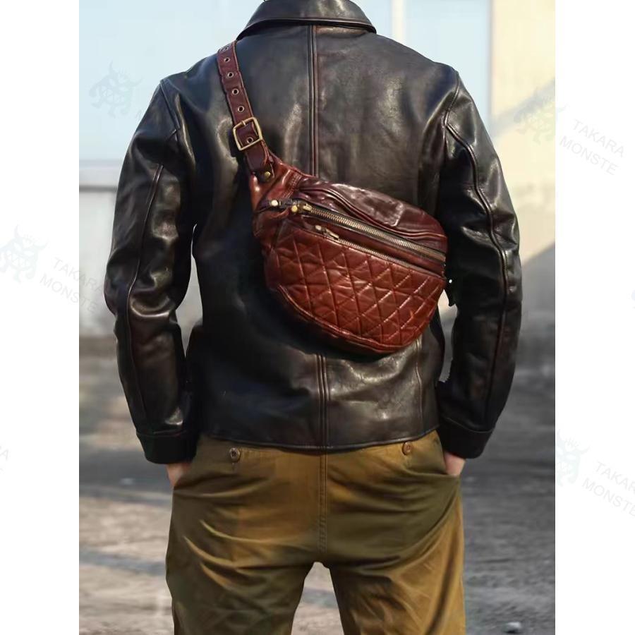 強くお勧め☆1.0mm 茶芯ホースハイド 30's ワークコート レザー