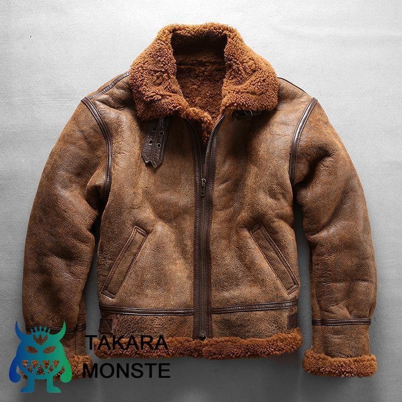 ムートンジャケット ムートンコート B-3フライトジャケット 革ジャン