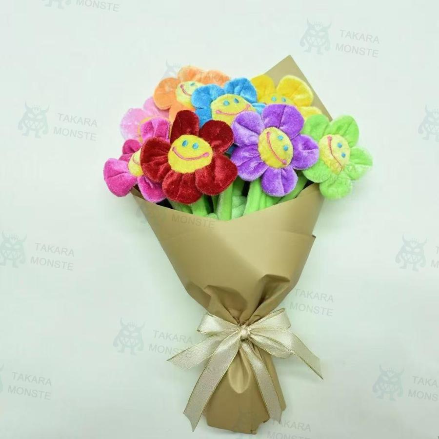 8本入 スマイルフラワー ぬいぐるみ 造花 花 ニコちゃんフラワー S