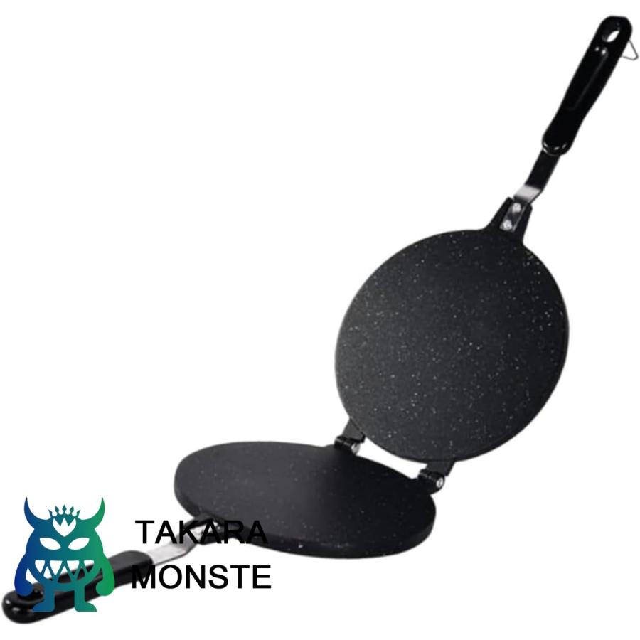 プレス 煎餅メーカー せんべい焼き器 イカ焼き機プレス エッグロールワッフルメーカー フラットパン ワッフルメーカーパン 家庭用調理キッチン用 両面クレープ鍋（Yahoo!・TAKARAMONSTER）
