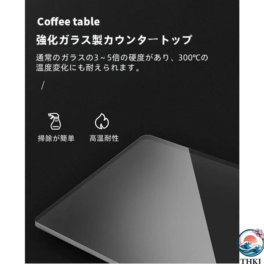 ガラステーブル/ローテーブル/ラウンドコーヒーテーブル/コーヒーテーブル/ガラスコーヒーテーブル/ガラスセンターテーブル/強化ガラストップ/無垢材素材/リビン
