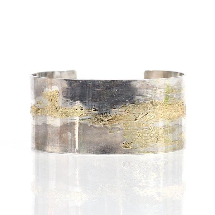 【廃番商品】hirondelle et pepin (イロンデールエペパン) / k18 silver sv-10 幅広プレートバングル 2 | hirondelle | 04