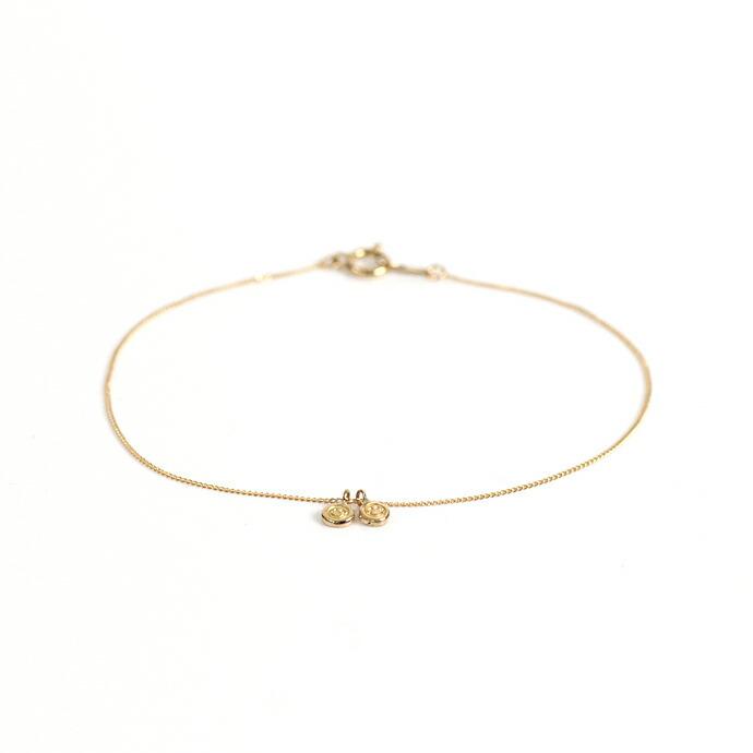 イロンデール エペパン hirondelle et pepin / k18 hv-179 スマイルスタンプ ブレスレット 2 レディース ギフト プレゼント ブレスレット アク… | hirondelle