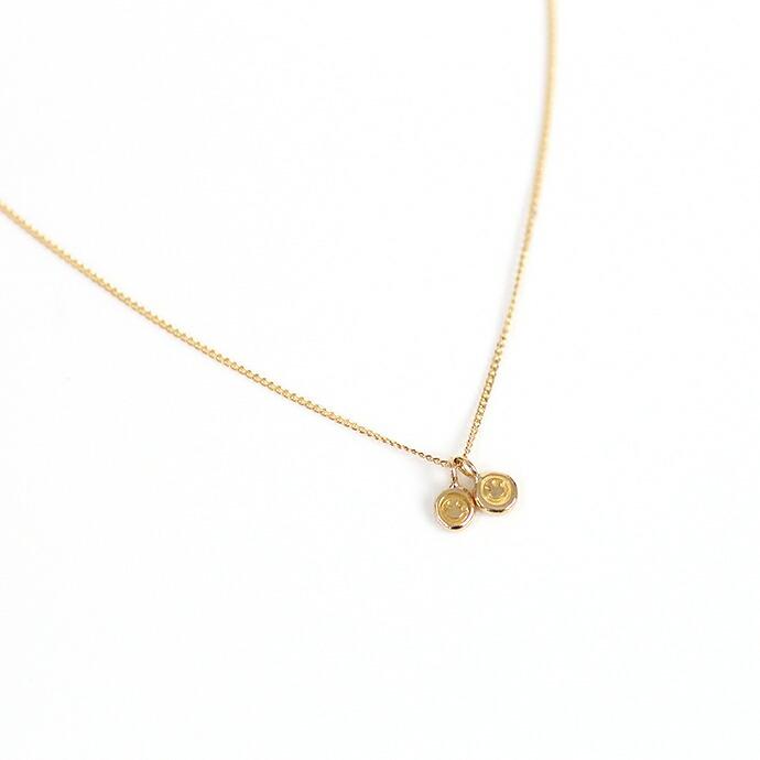 イロンデール エペパン hirondelle et pepin / k18 hn-473 スマイルスタンプ ネックレス 2 レディース ギフト プレゼント アクセサリー ジュエ… | hirondelle | 01