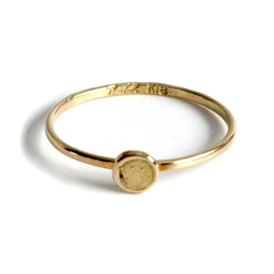 イロンデール エペパン hirondelle et pepin / k18 hr-465 スマイルスタンプ リング レディース 指輪 ギフト プレゼント 記念日 アクセサリー … | hirondelle | 01