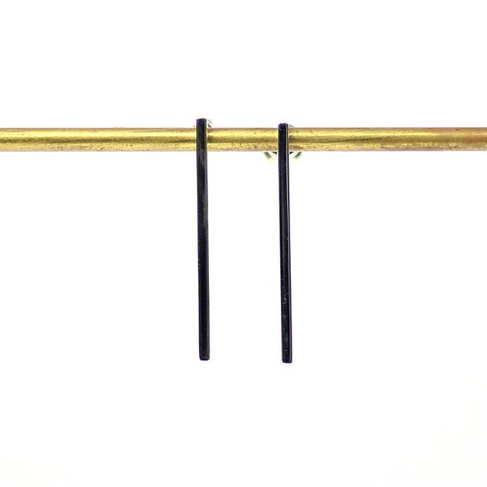 【廃番商品】siki (シキ) / SK-PE19-SV ロングバー イヤリング - シルバー |  | 02