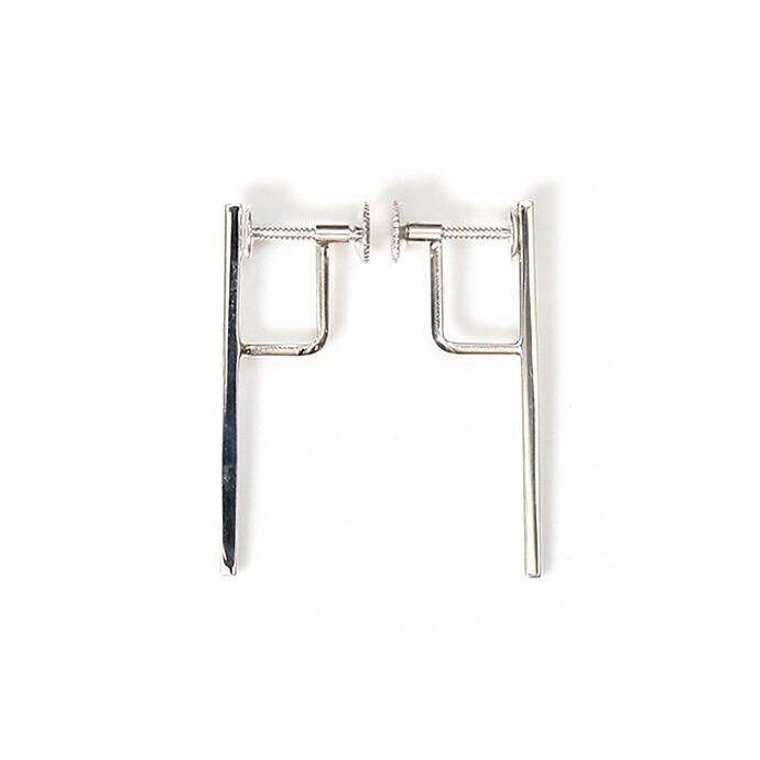 【廃番商品】siki (シキ) / SK-PE19-SV ロングバー イヤリング - シルバー |  | 03