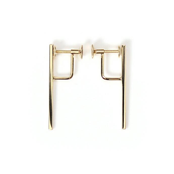 【廃番商品】siki (シキ) / SK-PE19-SVGP ロングバー イヤリング - ゴールド |  | 02
