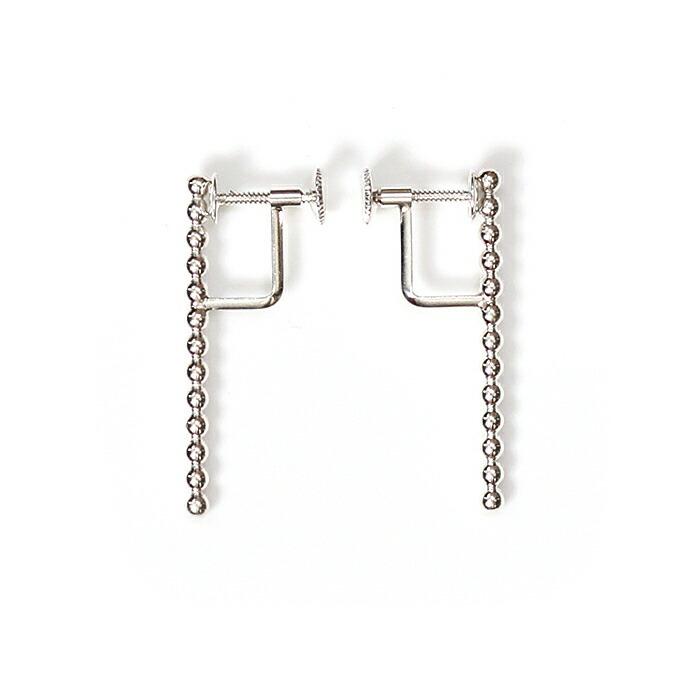 【廃番商品】siki (シキ) / SK-PE20-SV ドットバー イヤリング - シルバー |  | 03