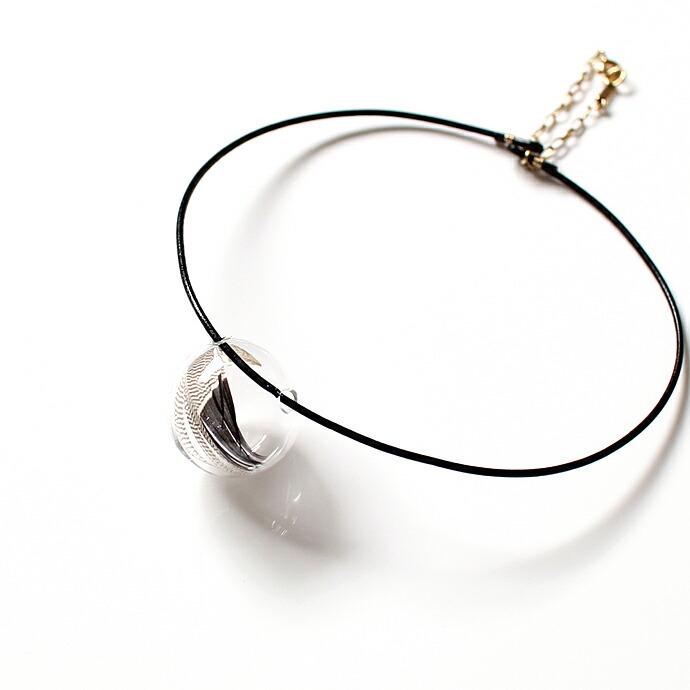 【廃番商品】moca.arpeggio（モカ アルペジオ） / GFN-17 Feather フェザー グラスボール ショートネックレス - ブラウン レディース ギフト プレゼント 贈… | フェザー