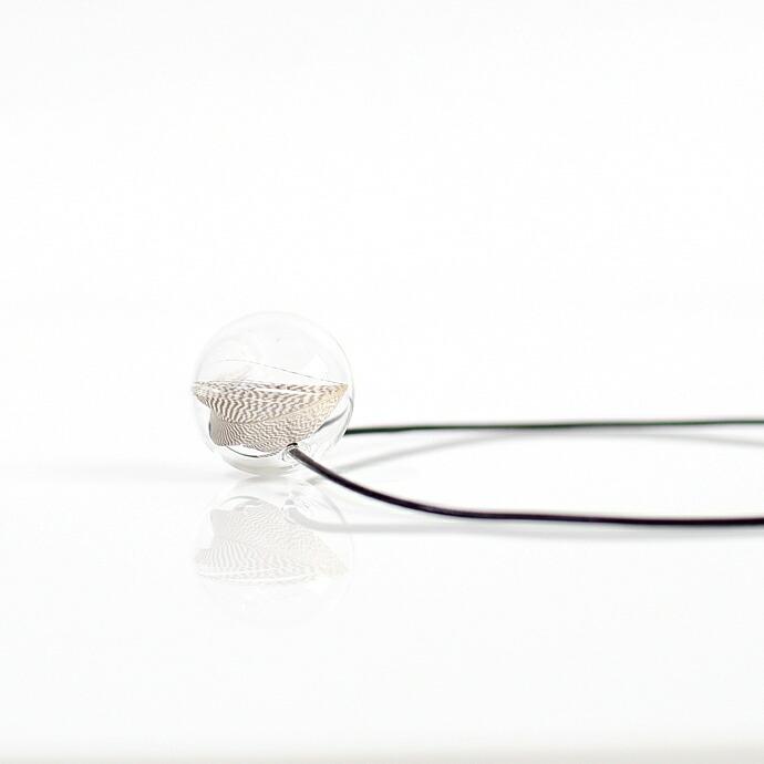 【廃番商品】moca.arpeggio（モカ アルペジオ） / GFN-17 Feather フェザー グラスボール ショートネックレス - ブラウン レディース ギフト プレゼント 贈… | フェザー | 02