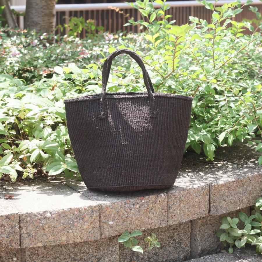 かごバッグ サイザル カゴバッグ ラウンド S K1103D-10 ブラック