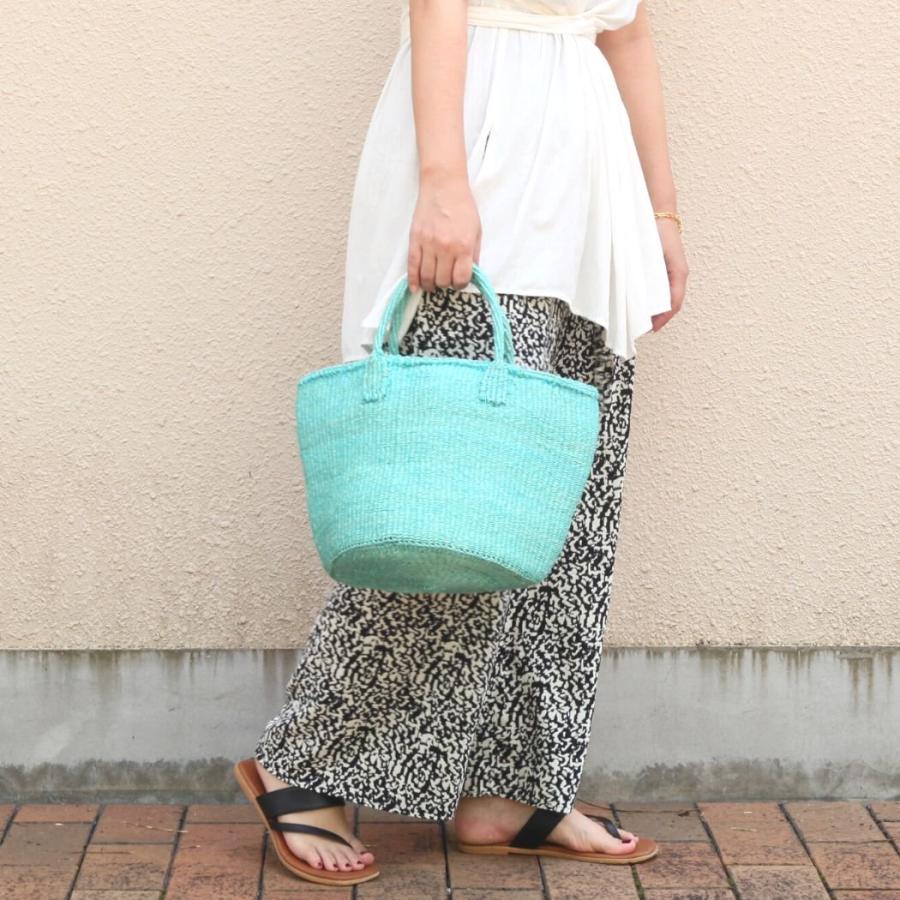 かごバッグ サイザル カゴバッグ ラウンド S K1103D-72 ミント レディース 9インチ プチギフト お祝い 贈り物 ポイント 消化 買いまわり プレゼント かごばっ… | 